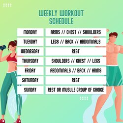 Outstanding Workout Schedule Printable Fitness