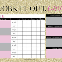 Sublime Best Images Of Printable Workout Schedule Journal Exercise Calendar Daily Weekly Log Monthly Via