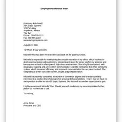 Very Good Best Letter Of Reference Template And How To Write It Hennessy Events Employment