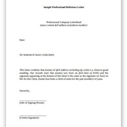 Exceptional Sample Letter Of Reference Template And How To Write It Hennessy Professional