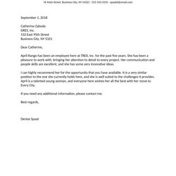 Fantastic Professional Work Sample Letter Of Recommendation For Reference Template