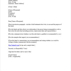 Matchless Free Letter Of Reference Template Recommendation Word Google Docs