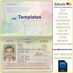 Perfect Free Fake Id Templates Online Of Editable Passport