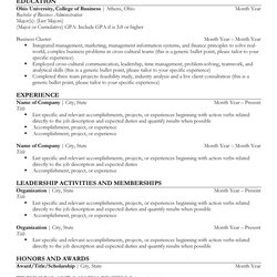 Worthy College Student Resume Templates Format Template Samples Resumes Kb