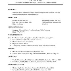 Superb College Student Resume Templates Format Template Examples Resumes Kb