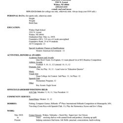 Admirable College Student Resume Templates Format Template Resumes Kb