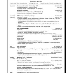 Capital College Student Resume Templates Format Template Resumes