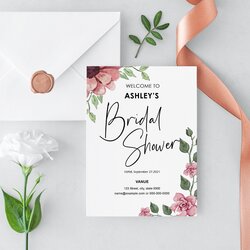 Sublime Bridal Shower Invitation Template Creative Card Templates
