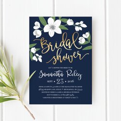 Splendid Printable Bridal Shower Invitation Template Wedding