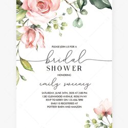 Magnificent Free Bridal Shower Invitation Templates Template Awesome Wedding Word Image