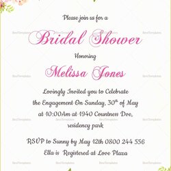 Great Free Bridal Shower Invitation Templates For Word Of Floral Card Design Template In