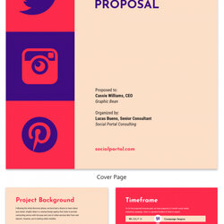 The Highest Standard Social Media Campaign Proposal Template Printable Vintage Consulting Excel
