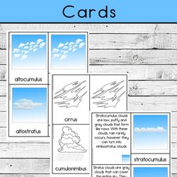 Matchless Cloud Formation Cards Activities Clouds