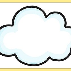 Superb Cloud Template Display Resource Primary Education Bubbles Outs Large Clouds