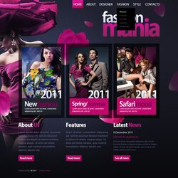 Fine Fashion Website Template Templates Details Questions Features Big