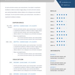 Sublime Resume Templates For Microsoft Word Free Download