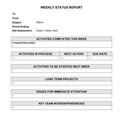 Wonderful Project Status Report Templates Word Excel Template Kb