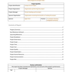 Superlative Project Status Report Templates Word Excel Template Reporting Microsoft Kb Printable