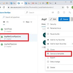 High Quality What Does Save As Template Mean In Azure Pipelines Stack Overflow
