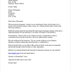 Spiffing Free Letter Of Intent Template Sample Letters Word Form Using