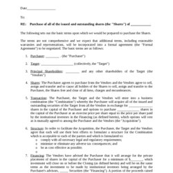 Preeminent Letter Of Intent Template Printable Forms Investment Edit Format