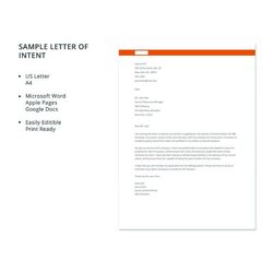 Magnificent Simple Letter Of Intent Templates Doc Free Premium Sample Job Template Letters Business Details