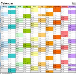 High Quality Yearly Calendar Printable