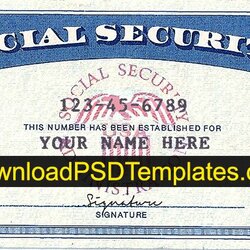 Social Security Card Template Free Printable Templates