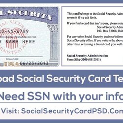 Admirable Editable Social Security Card Template Software Templates Receipt