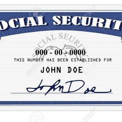 Mock Up Of Social Security Card Done In Within Template