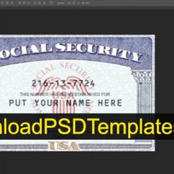 Social Security Card Template Font