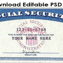 Champion Social Security Card Template Download File Link Inside