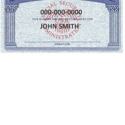 Terrific Social Security Card Template Free Printable Templates
