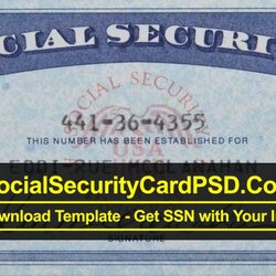 Superlative Social Security Card Template Collection
