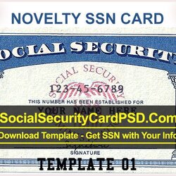 Exceptional Social Security Card Template Collection
