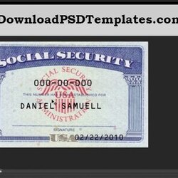 Superb Editable Social Security Card Template Software Freeware Base