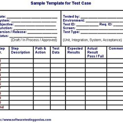 Terrific Test Case And Its Sample Template Software Testing Genius Report Format Word Review Professional