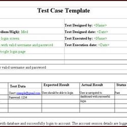 Tremendous Sample Test Case Template With Examples Download Software Testing Help Example Standard Fields