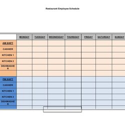 Free Employee Schedule Templates Excel Word Template