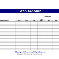 Printable Employee Work Schedule Template Templates