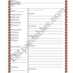 Admirable Lesson Plan Template Worksheet By Darin Plans