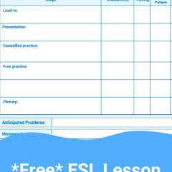Free Lesson Plan Template In Plans