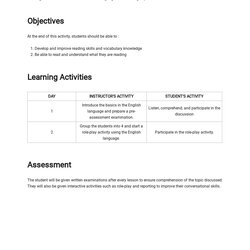 Capital Free Daily Lesson Plan Template In Google Docs Word Apple Pages