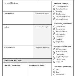 Champion Lesson Plan Template Download In Word Or Top Hat