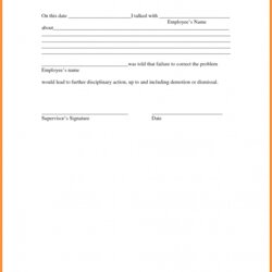 Tremendous Employee Verbal Warning Form For Templates