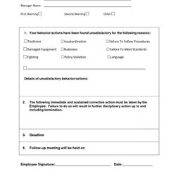 Preeminent Verbal Warning Letter Template Collection Employee Forms Form Notice Printable Word Templates