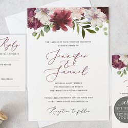 Super Wedding Invitation Template Instant Download Editable Free