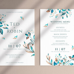 Free Floral Wedding Invitation Template Download Fit