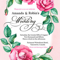 Capital Printable Wedding Invitation Card Template Templates
