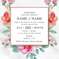 Fantastic Printable Invitation Templates Customize And Print Festive Floral Wedding